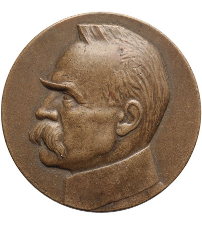Polska, II RP. Medal 1918-1928, Dziesięciolecie Odzyskania Niepodległości, Józef Piłsudski