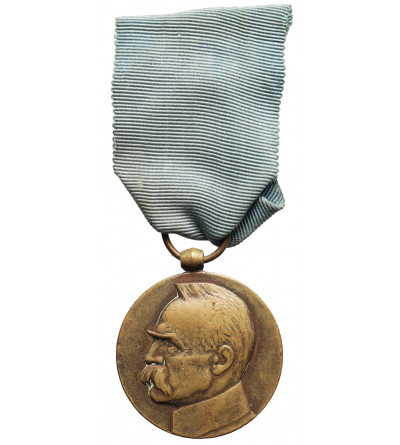 Polska, II RP. Medal 1918-1928, Dziesięciolecie Odzyskania Niepodległości, Józef Piłsudski