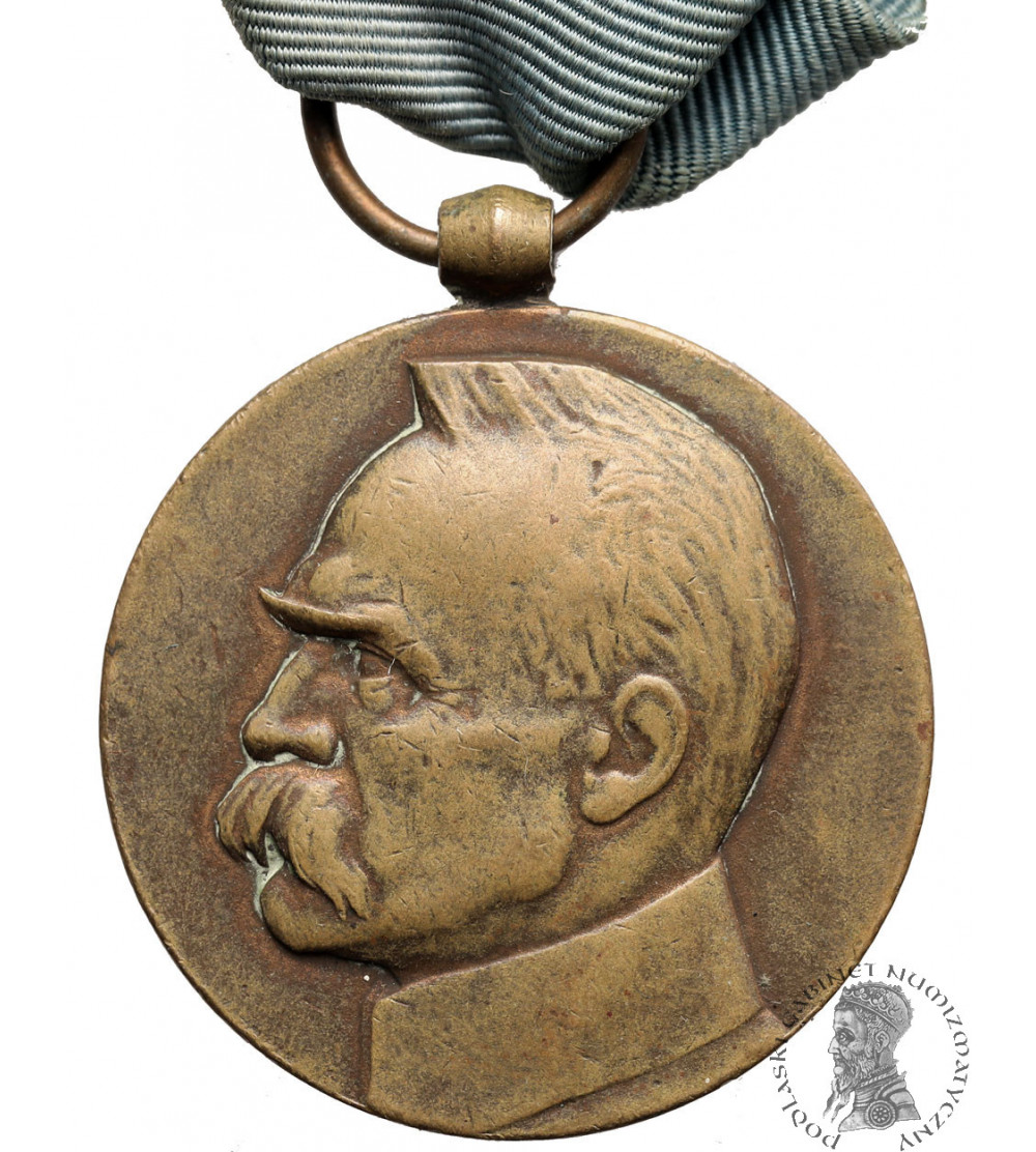 Polska, II RP. Medal 1918-1928, Dziesięciolecie Odzyskania Niepodległości, Józef Piłsudski