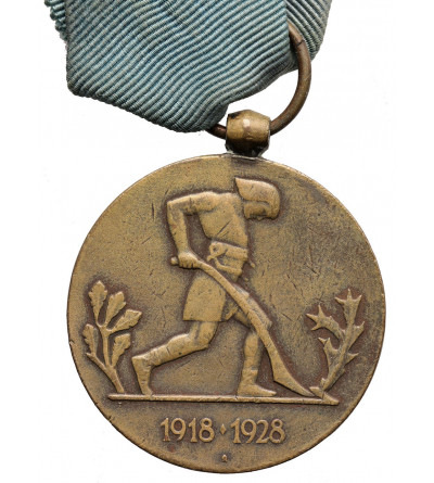 Polska, II RP. Medal 1918-1928, Dziesięciolecie Odzyskania Niepodległości, Józef Piłsudski