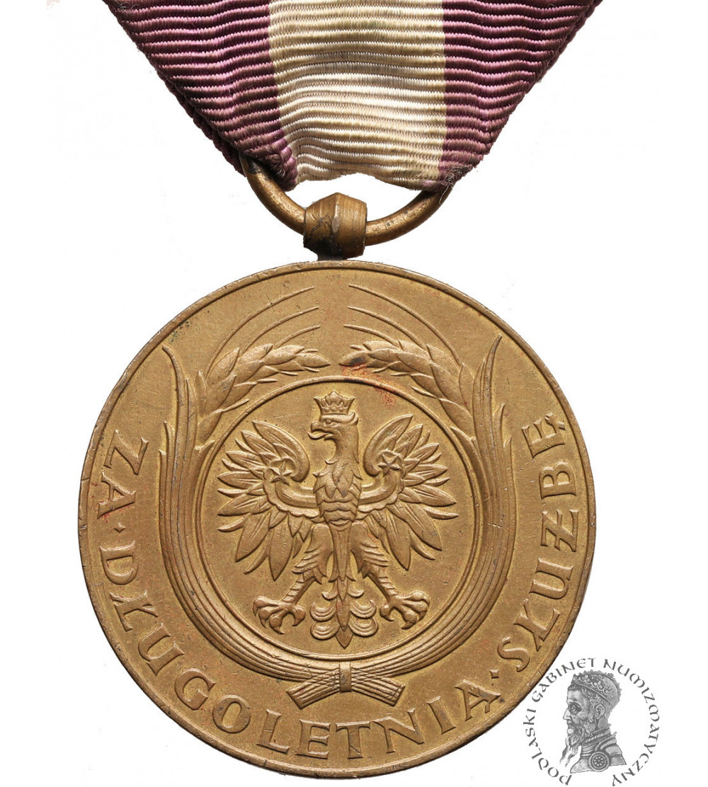 Polska, II RP. Brązowy Medal Za Długoletnią Służbę (X lat), 1938