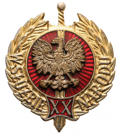 Polska, PRL (1952-1989). Odznaka "XX Lat w Służbie Narodu"