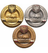 Poland, PRL (1952-1989). Set of three badges Exemplary Driver: Gold, Silver, Bronze