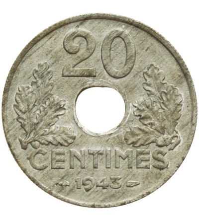 Francja 20 centimes 1943