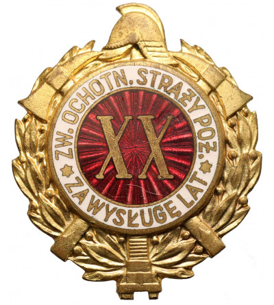 Poland. Badge “For Meritorious Service - 20 Years - Volunteer Fire Brigade