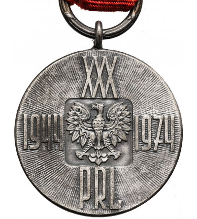 Polska, PRL (1952-1989). Srebrny Medal ,,Walka, Praca, Socjalizm", XXX PRL 1944-1974