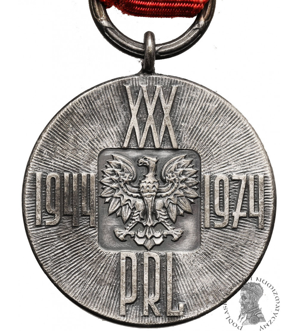 Polska, PRL (1952-1989). Srebrny Medal ,,Walka, Praca, Socjalizm", XXX PRL 1944-1974