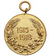 Bułgaria, Borys III (1918-1943). Złoty medal pamiątkowy 1915-1918 za I Wojnę Światową