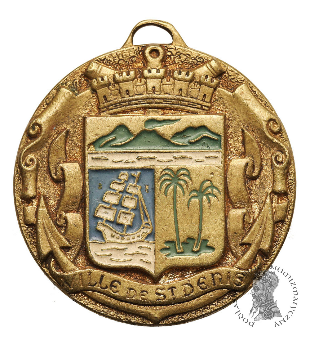 Reunion. Medal miasta Saint Denis