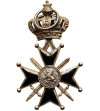 Belgium, Leopold II (1865 - 1909). Military Cross badge (Croix Militaire / Militair Kruis)