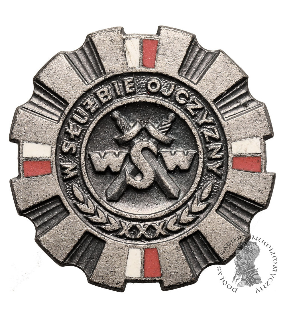 Polska, PRL (1952-1989). Odznaka WSW XXX Lat w Służbie Ojczyzny (Wojskowa Służba Wewnętrzna)