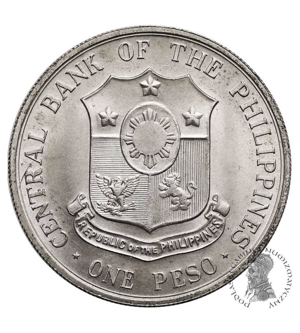 Filipiny. 1 Peso 1961, Setna Rocznica urodzin dr Andreas Bonifacio