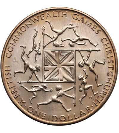 New Zealand. 1 Dollar 1970, X Commonwealth Games, Christchurch 1974