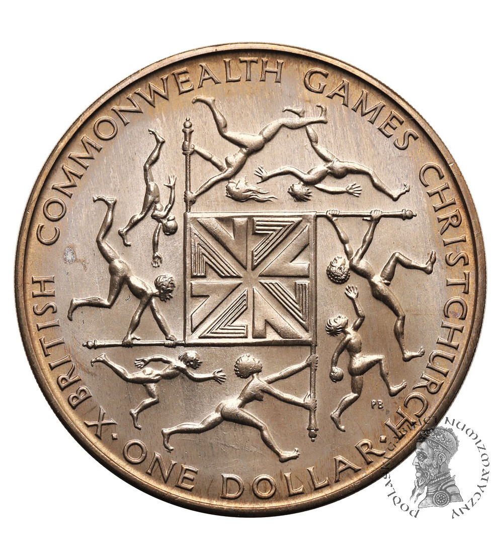 New Zealand. 1 Dollar 1970, X Commonwealth Games, Christchurch 1974