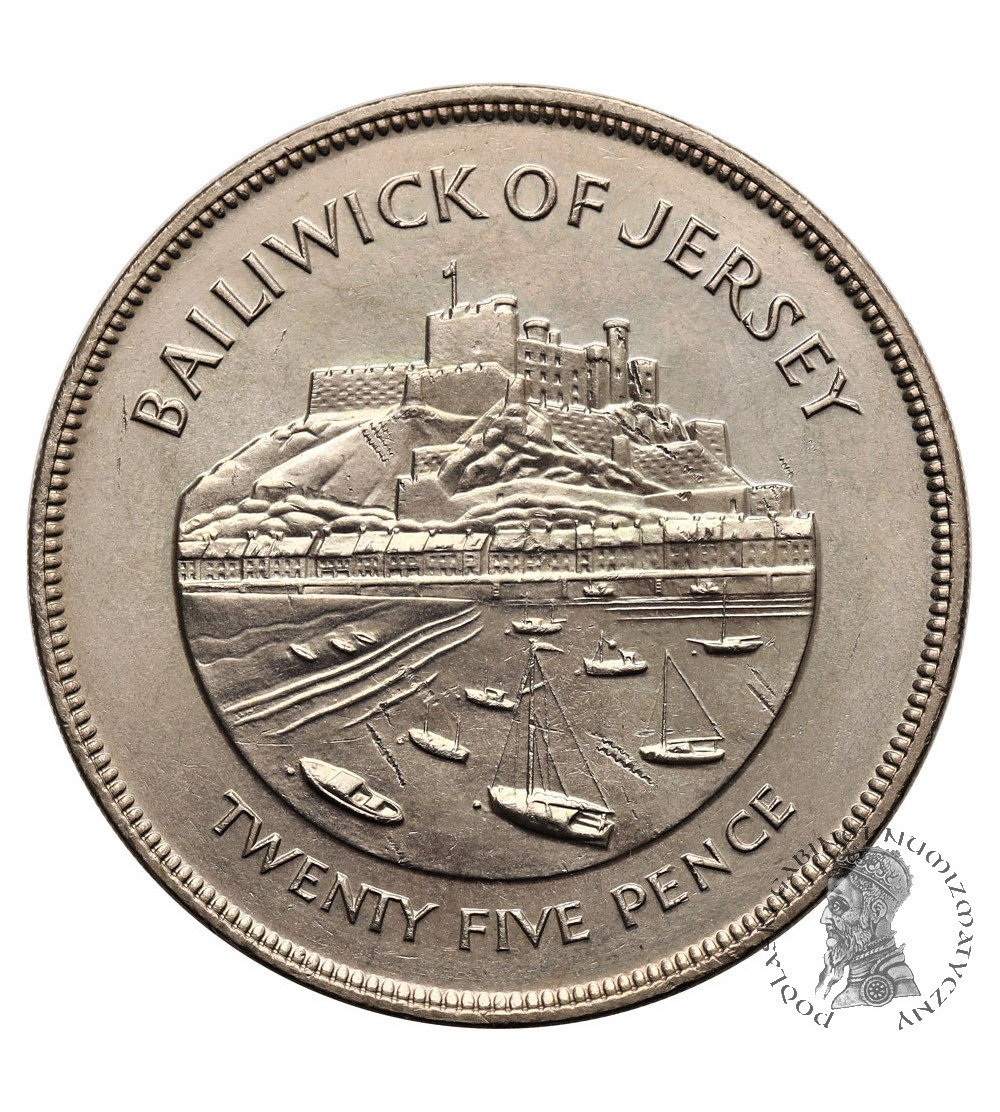 Jersey. 25 Pence 1977, Queen's Silver Jublilee