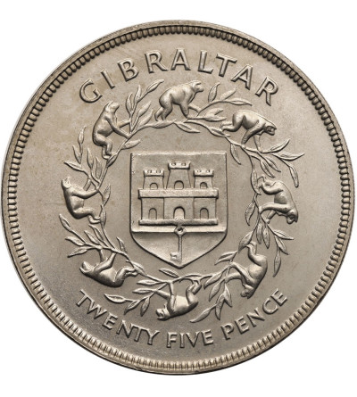 Gibraltar. 25 New Pence 1977, Queen's Silver Jubilee