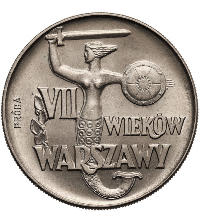 Polska, PRL. 10 złotych 1965, VII wieków Warszawy - próba