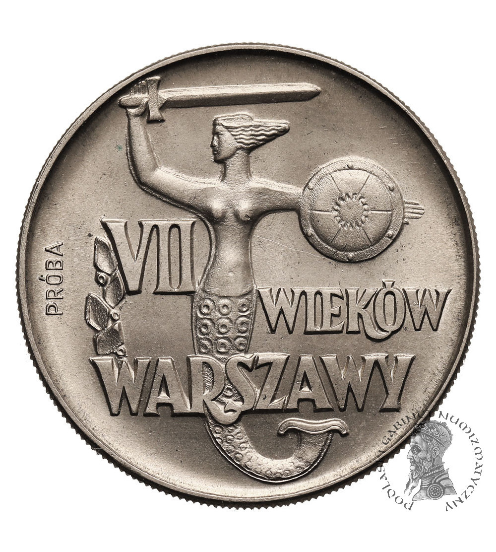 Polska, PRL. 10 złotych 1965, VII wieków Warszawy - próba