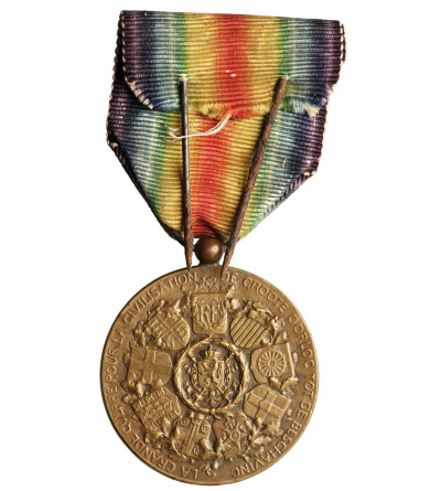 Belgia. Medal Zwycięstwa I Wojna Światowa (Victory Medal 1919), Paul Dubuis