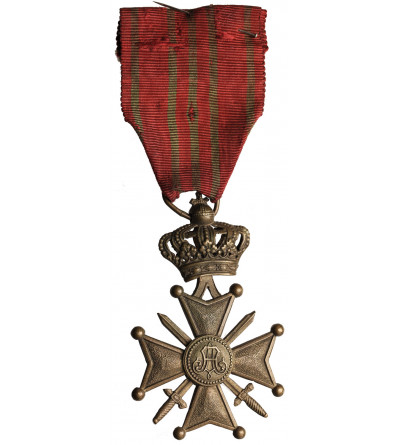 Belgium, Albert I Koburg (1909 - 1934). War Cross 1915 (Croix de Guerre) World War I