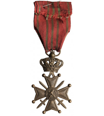 Belgia, Albert I Koburg (1909 - 1934). Krzyż Wojenny 1915 (Croix de Guerre) I Wojna Światowa