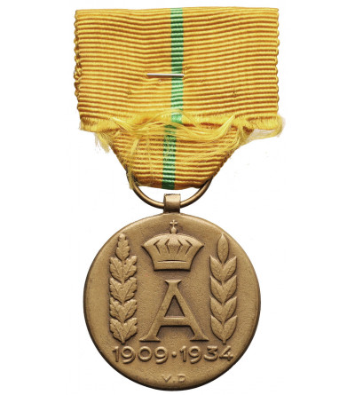 Belgium, Albert I Koburg (1909 - 1934). 1962 medal commemorating the reign of King Albert