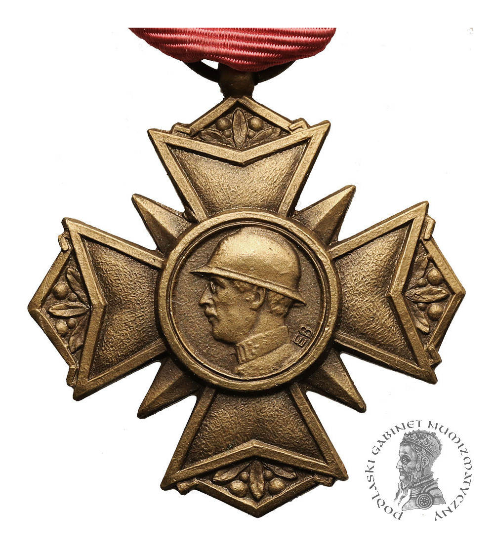 Belgium. King Albert I 1909 - 1934 Royal Veterans Federation Cross of Fidelity