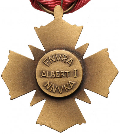 Belgium. King Albert I 1909 - 1934 Royal Veterans Federation Cross of Fidelity