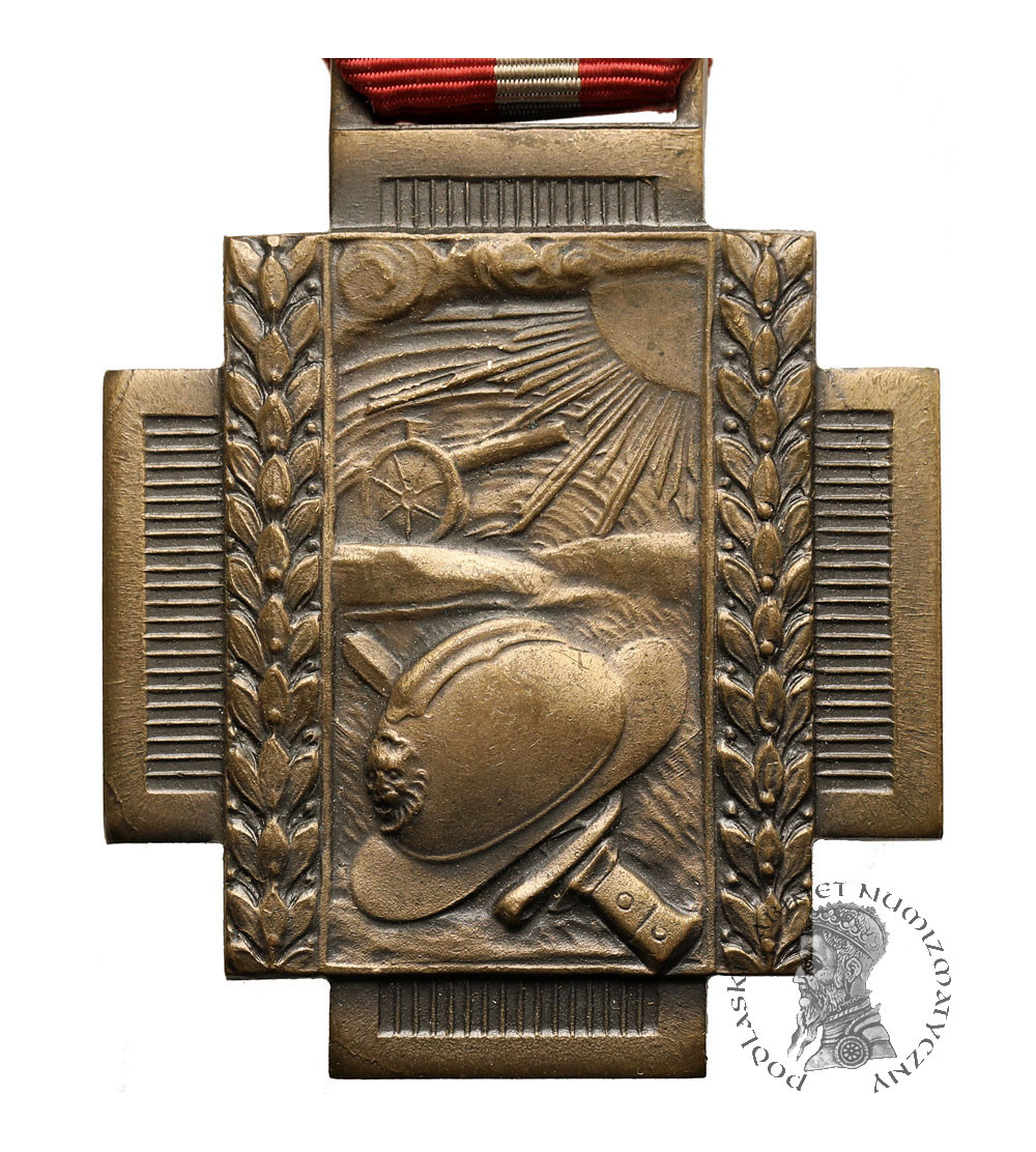 Belgia, Albert I Koburg (1909 - 1934). Krzyż Ogniowy, (Croix de Feu/ Vuurkruis) 1914-1918