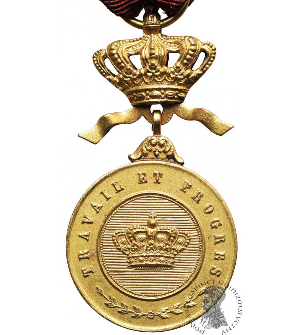 Belgium, Leopold II (1865 - 1909). Order of the Crown of Labor and Progress (Ordre de la Couronne Travail et Progrès)