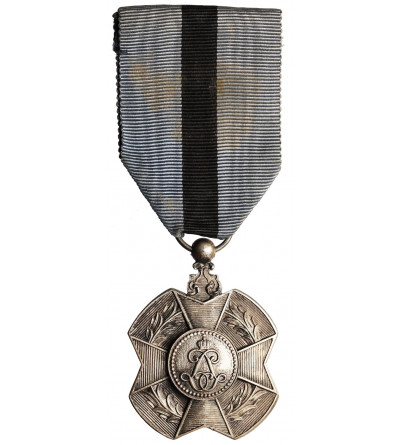 Belgia, Leopold II (1865 - 1909). Srebrny Medal Orderu Leopolda II, L'UNION FAIT LA FORCE