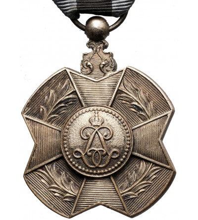 Belgia, Leopold II (1865 - 1909). Srebrny Medal Orderu Leopolda II, L'UNION FAIT LA FORCE