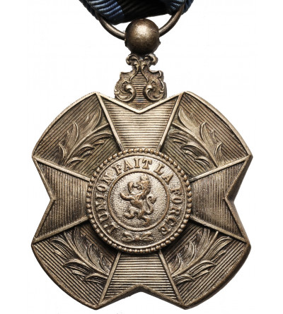 Belgia, Leopold II (1865 - 1909). Srebrny Medal Orderu Leopolda II, L'UNION FAIT LA FORCE