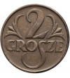 Poland. 2 Grosze 1923, Warsaw - brass