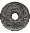 Poland. 5 Groszy 1939, Warsaw, german occupation