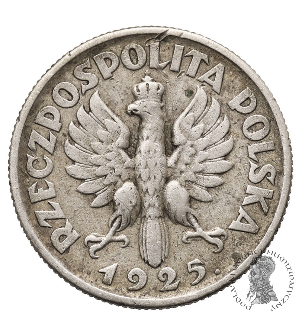 Poland. 1 Zloty 1925, woman with ears