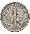 Poland. 1 Zloty 1925, woman with ears