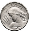 Poland. 2 Zlote 1925, London Mint, woman with ears