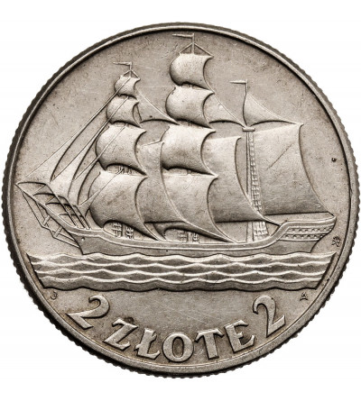 Poland. 2 Zlote 1936, Warsaw Mint, Sailing Ship