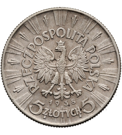 Polska. 5 złotych 1938, Warszawa - Józef Piłsudski