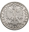 Polska. 5 złotych 1936, żaglowiec