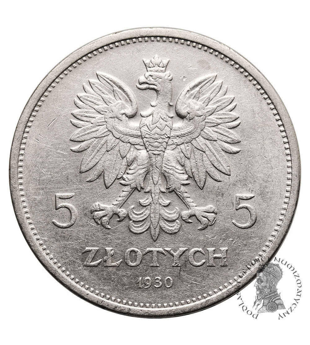 Polska. 5 złotych 1930, sztandar