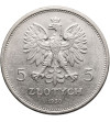 Poland. 5 Zlotych 1930, Centennial of 1830 Revolution