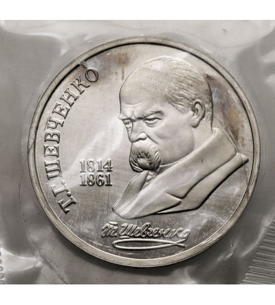 Rosja (ZSRR). 1 rubel 1989, 175 Rocznica Urodzin T.G. Szewczenki - Proof