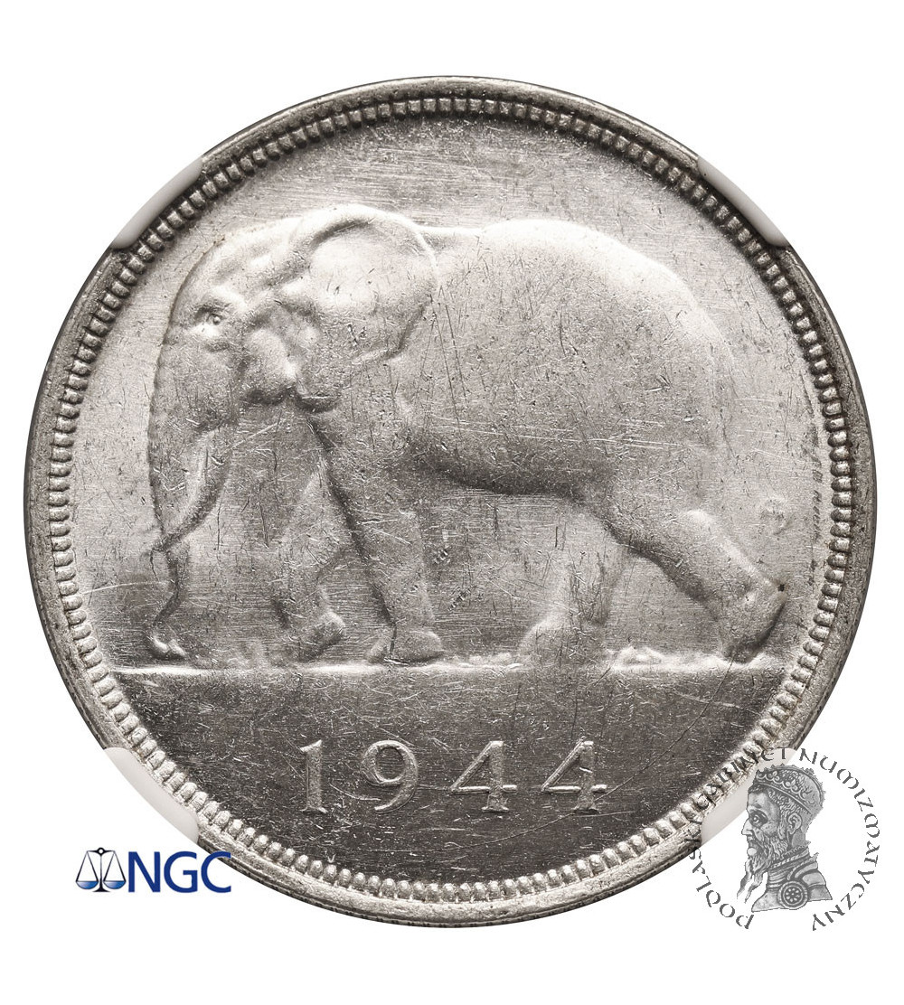 Belgian Congo. 50 Francs 1944, elephant - NGC MS 61