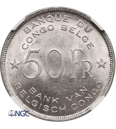 Belgian Congo. 50 Francs 1944, elephant - NGC MS 61