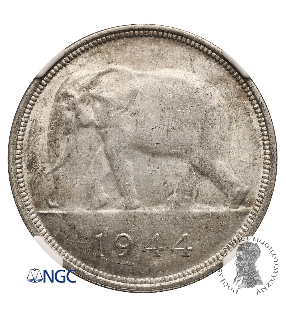 Belgian Congo. 50 Francs 1944, elephant - NGC MS 61