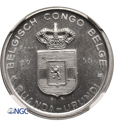 Belgian Congo. (Ruanda-Urundi). 5 Francs 1956, ESSAI - NGC MS 66