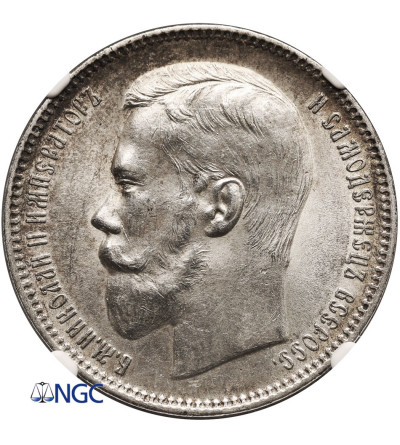 Rosja, Mikołaj II 1894-1917. Rubel 1896 (АГ), St. Petersburg - NGC MS 62