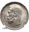 Rosja, Mikołaj II 1894-1917. Rubel 1896 (АГ), St. Petersburg - NGC MS 62